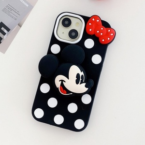 Coque de téléphone portable en silicone KT avec nœud papillon 3D mignon et motif vague, antichoc, anti-traces de doigts, pour 13/14/15 Pro. - Product Image 4