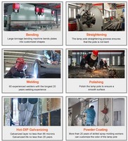 Poste de Luz Galvanizado Cónico Personalizado SLOER, de Uno o Dos Brazos, de 4m, 5m, 6m, 7m, 8m, 9m, 10m, 11m, 12m