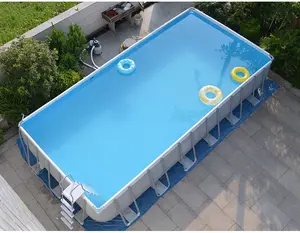 Piscine hors sol rectangulaire à cadre à prisme <span class=keywords><strong>Intex</strong></span> 26788-Piscine durable et attrayante pour les divertissements en plein air - Product Image 1