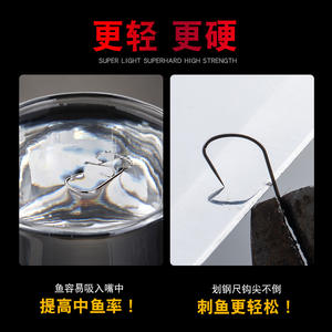 Ensemble de ligne de pêche Yukui, monofilament, longueur 70 cm, hameçon Wolf Fang n° 9, pour utilisation en réservoir et en étang, YK188 - Product Image 3