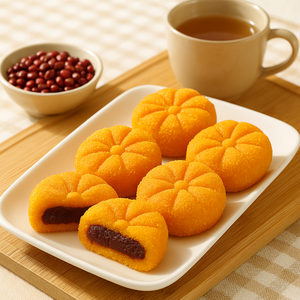 Bánh gạo nếp đậu đỏ bí ngô đông lạnh Sanquan - món tráng miệng giòn mềm dành cho nhà hàng, đóng gói túi, chiên giòn - Product Image 3