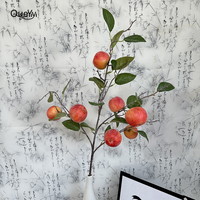 Kunstmatige appelboomtak realistische rode appels nep fruit steel schuim fruit vaas decoratie voor restaurant hotel café QYYN-1028