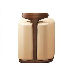 Soft Upholstered Seat <strong>with</strong> Walnut Wood Base Frame, Dressing <strong>Chair</strong>, Combined <strong>with</strong> Dressing Table a Simple Low-<strong>back</strong> Design. - Product Image 4