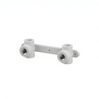 Raccord en T double femelle PPR avec insert en acier inoxydable pour robinet