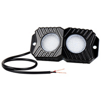 Camión todoterreno debajo del coche SUV Pickup Rock Light Pods Lámpara de doble cuerpo de aluminio Ip68 18W Led Rock Light Ámbar Pure White Rock Lights