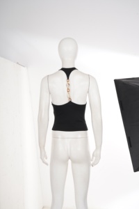 Women's Black Knit Camisole with Open Back Chain Detail Sexy Sleeveless Crop <b>Top</b> <b>Y2K</b> Streetwear Clubwear Tank 2026 - Product Image 6