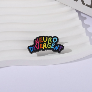Concienciación sobre el autismo TDAH Salud <span class=keywords><strong>Mental</strong></span> Esmalte Pin Arco Iris Neurodivergente Broche Solapa Mochila Insignia Joyería Regalo para amigos - Product Image 2