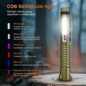 WOSEN-Lampe torche LED haute puissance pour extérieur, 2025, étanche, rechargeable, lampe de poche tactique blanche - Product Image 3