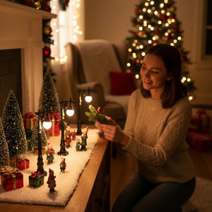 أضواء شوارع مصغرة، نموذج بلاستيكي لمصباح قطار للعب، مناسب لبيت الدمى والمناظر الطبيعية المصغرة وديكورات الحدائق الخيالية وديكورات عيد الميلاد - Product Image 4