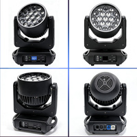 19x15W LED lumière principale mobile DMX512 Zoom lumière de lavage RGBW éclairage de scène de contrôle de point unique pour mariage concert discothèque Bar