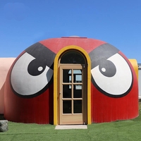 Vente en gros usine : Mini-maison dôme en mousse à un étage, autonome en eau, avec chambre, à vendre en bord de mer, modèle Van Oceanfront