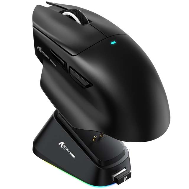 49g Super Light ATTACK SHARK V6 Tri-mode Gaming Mouse PixArt PAW3311 Optical Sensor RGB Charging Station Wireless Mouse for PC