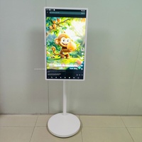 Écran intelligent Huasheng HS-8118 32 pouces Bestie Machine HD tactile mobile 4K blanc pour usage intérieur, idéal pour regarder des émissions et étudier