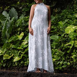 ชุดเดรสยาวสไตล์โบฮีเมียนพิมพ์ลาย คอ halter ไร้แขน ดีไซน์หรูหรา ขายส่งจากโรงงาน  ชุดเดรสยาวผ้าเรยอนซักแล้ว รับตัดตามแบบ - Product Image 2