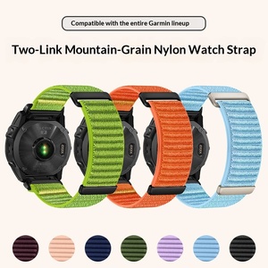 Correa de nailon con diseño de montaña segmentado y cierre de gancho y bucle, tamaños de 20/22/26 mm, apta para Garmin Fenix 7X y <span class=keywords><strong>TaiTie</strong></span>, 0,4 kg - Product Image 4
