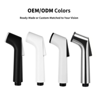 YEETE Ensemble de pulvérisateur de bidet carré moderne, pistolet de lavage des mains en métal, certifié WaterMark WRAS, jet de pulvérisation pour projets hôteliers