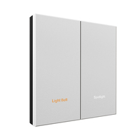 Lampe de contrôle Modbus pour maison intelligente RS485 4 Gang Commutateurs électriques muraux intelligents Norme britannique