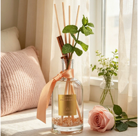 Diffuseur de parfum en verre transparent avec ruban décoratif, diffuseur d'arômes pour la maison et la chambre, cadeau, vente en gros