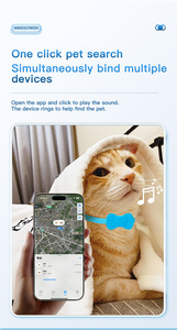 Collier GPS étanche pour chiens et chats, dispositif de suivi intelligent anti-perte avec un design élégant en forme de nœud papillon, compatible - Product Image 4
