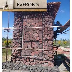 Natura <span class=keywords><strong>pietra</strong></span> di Lava rossa <span class=keywords><strong>pietra</strong></span> pazza casuale pavimentazioni irregolari piastrelle - Product Image 3