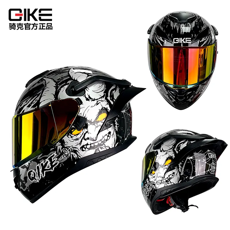 Knight Helmet Casque de moto complet pour hommes Moto Sécurité personnalisée Quatre saisons Hiver Bluetooth Casque de sécurité universel