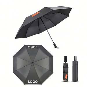 Parapluie Automatique Pliant 3 Volets Personnalisé avec Logo, Compact, Portable, Coupe-Vent, Protection Solaire Automatique, pour Designers de Mode - Product Image 1