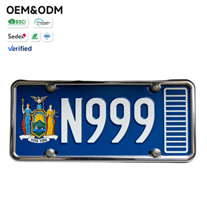 Placa de Matrícula Personalizada de Nueva York con Marco Metálico, Diseño Gratuito, Se Acepta OEM, Placa de Matrícula Novedosa - Product Image 2