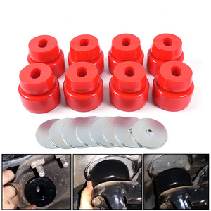 Bujes de resorte de poliuretano 7-141 para Chevrolet Silverado GMC1500 2500, piezas de repuesto rojas y negras - Product Image 1