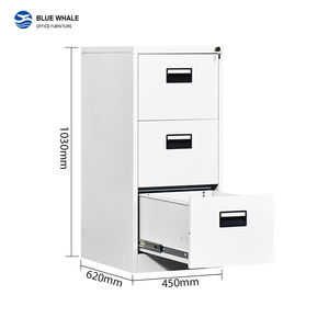 Armoire <span class=keywords><strong>d</strong></span>'archives verticale en acier à 3 tiroirs avec serrure, <span class=keywords><strong>d</strong></span>émontable et assemblable, pour vente en gros - Product Image 2