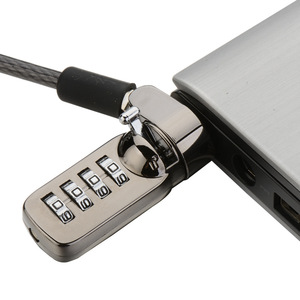 HeyShow in acciaio inox <span class=keywords><strong>Password</strong></span> di <span class=keywords><strong>sicurezza</strong></span> antifurto per Computer portatile Notebook Tablet PC filo corda cilindro di blocco - Product Image 1