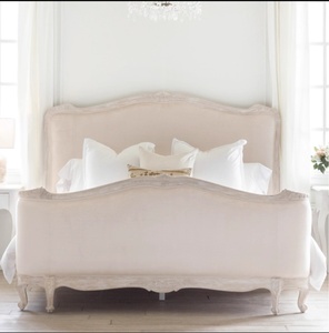 Letto matrimoniale/king size Sophia in legno massello bianco, stile americano, design tradizionale, per camera da letto. - Product Image 3