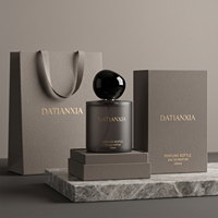 Flacon de parfum noir de luxe, vide, 100 ml, flacon de parfum en verre, nouveau design, flacon de parfum avec logo personnalisé et boîte