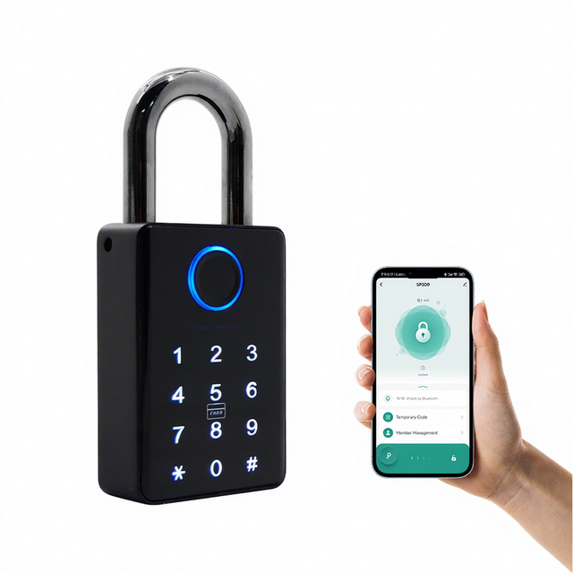 Tuya App Compatible Waterproof Fingerprint Smart Padlock Electronic Password Combination Biometric Smart Lock Enhanced Safety