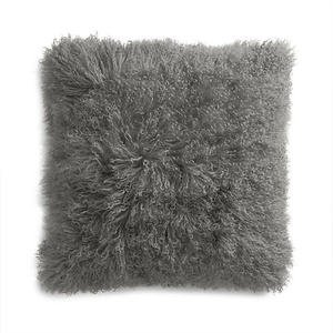16'' X 16'' Natural Mongolian Lamb Fur <strong>Throw</strong> <strong>Pillow</strong> Cover Real Fur Decorative Cushion Cover <strong>Pillow</strong> Case for Living Room Bed - Product Image 1