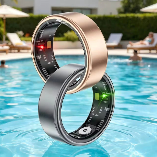 2026 Men Sports Smart Ring SR06, Waterproof Sensor Tracks Heart Rate Steps with Remote Camera Function