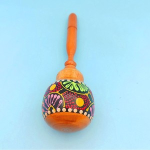 Maracas de coco grabadas con tonos superiores, instrumento africano de acompañamiento, campana de mano, bola de arena, venta al por mayor - Product Image 3