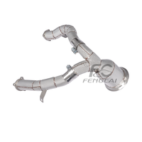 Knalpot Downpipe Kustom Langsung untuk Audi A6 A7 C8 3.0T 2019-2025 Baja Tahan Karat T304 Pipa Uji Peningkatan Daya 1:1 OEM Fit