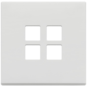 Placa de puerta plana blanca mate de 9.5 pulgadas x 9.5 pulgadas y 1.4 pulgadas de grosor - Product Image 1