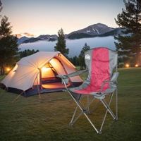 Chaise de pêche pliante de luxe d'extérieur, grande taille, en tissu Oxford, pour camping, barbecue, avec dossier, légère et décontractée