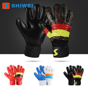 Gants de gardien de but Shiwei rouge noir blanc en latex et mesh respirant, protection pour hommes, sport - Product Image 5