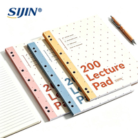 Bloc-notes A4 populaire, 200 pages lignées, rechargeable, papier facile à déchirer, pour étudiants et écoles du Royaume-Uni
