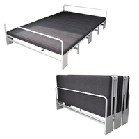 Lit escamotable E-SHINING avec cadre en acier, design pliable pour petit bureau, appartement, maison, salle d'étude