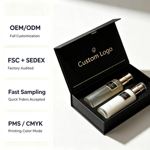 OEM Custom Eco-Friendly Cosmetic <b>Box</b> Manufacturer - Gold Foil Logo Cardboard Skincare Lotion Packaging with Foam Insert - Product Image 2