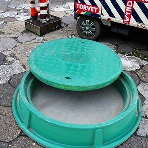 Cường độ cao SMC en124 sợi thủy tinh manhole Bìa tùy chỉnh vòng FRP cống thoát nước bìa cho đô thị cơ sở thoát nước - Product Image 2