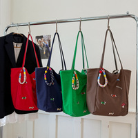 Nouveau sac fourre-tout en nylon de style japonais, réutilisable et résistant, avec impression personnalisée, à porter à l'épaule, idéal pour la publicité ou comme cadeau.