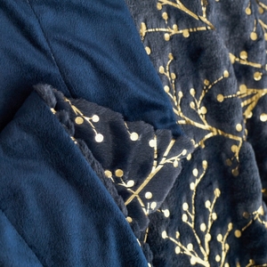 Aux ur icicro-Mink hrow lanket iightweight uper OFT Cozy Old tamping Fleece con tinta - Product Image 3
