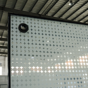 Unité de verre isolant à motif de points frittés en céramique, économie d'énergie, isolation thermique, double vitrage pour mur rideau de bâtiment - Product Image 3