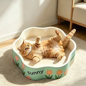 Polygonal cat scratching board, cat bed, custom-made factory, thickened corrugated, wear-resistant, non-shedding cat toys, cat - Product Image 1