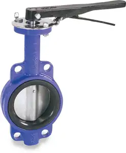 Wafer Valve API ASTM AWWA 4 10 Inch Ptfe Type Ductile Iron Cast Iron Wafer Butterfly Valve Passed WRAS Certification