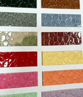 Cuir synthétique PU gaufré à motif galet brillant de 0,6 à 0,9 mm pour sacs à main, chaussures, bagages, accessoires et carnets